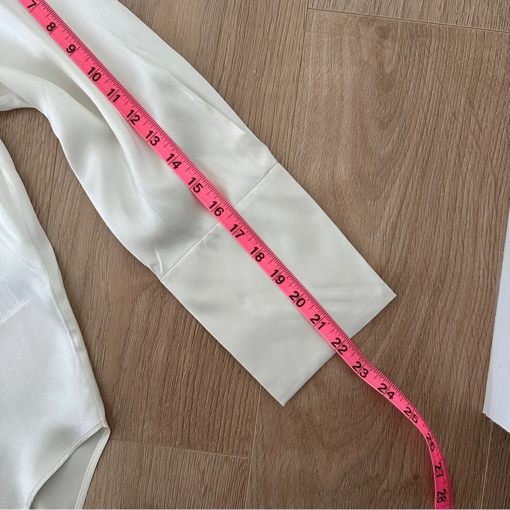 New With Tags 100% Silk Blouse/Shirt sz L - Champagne - Picture 12 of 15